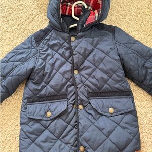 Navy Quilted Kids Jacket